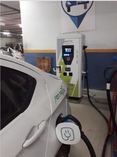 VOLTTIC DC Fast Electric Vehicle Charging station installed at Bengaluru
