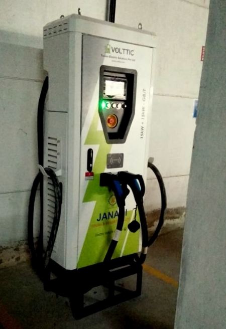 VOLTTIC Electric vehicle charging station installed at Bengaluru