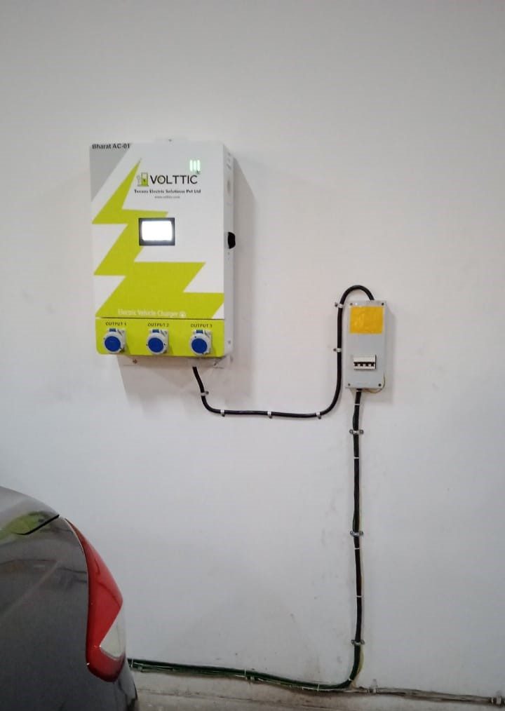 Volttic setup electric vehicle charging facility at corporate client