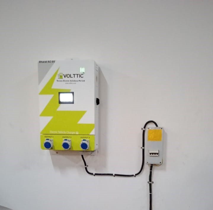 Volttic setup electric vehicle charging facility at corporate client premises