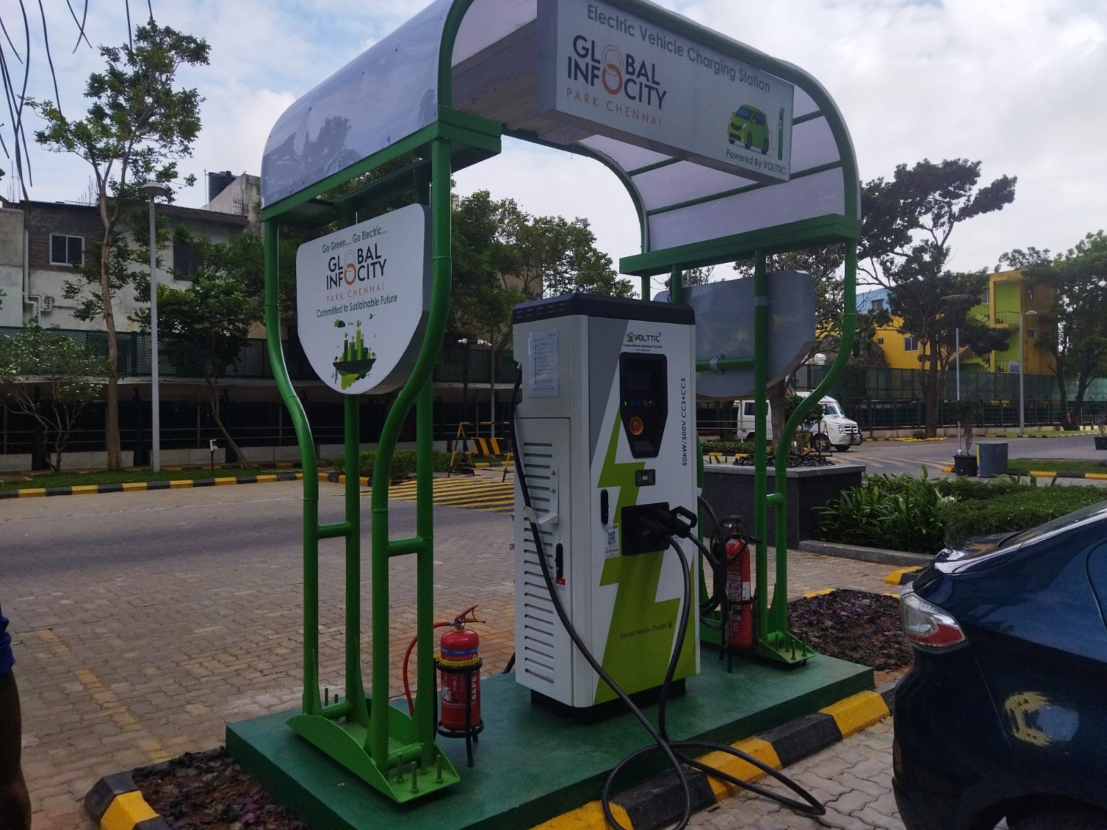 Volttic added CCS2 50 KW Charger at Chennai Electric Vehicle Charging