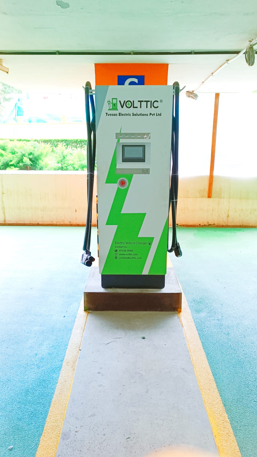 Volttic installed CCS2 DC fast charging stations at Bangalore Tech Park