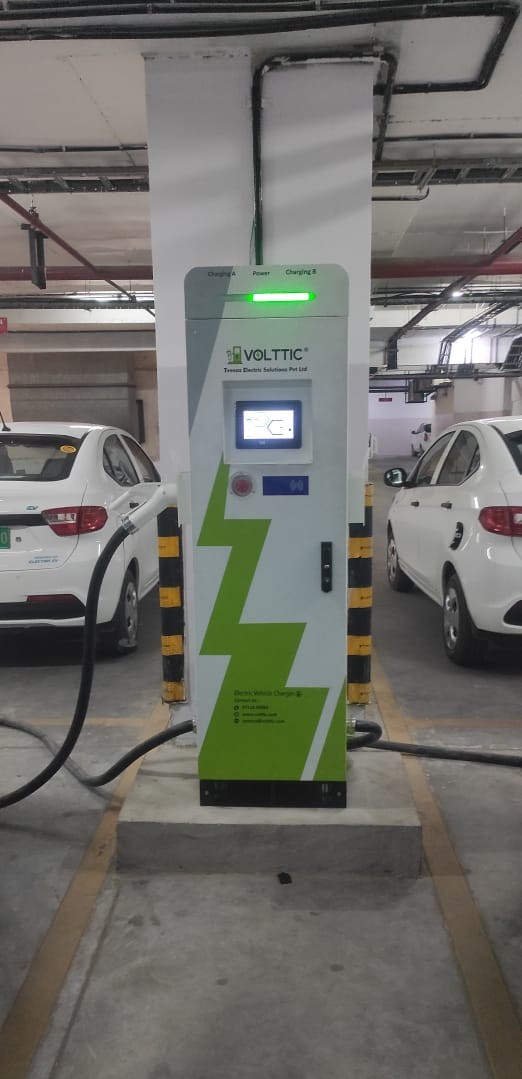 Volttic installed DC fast charging machine at Hyderabad