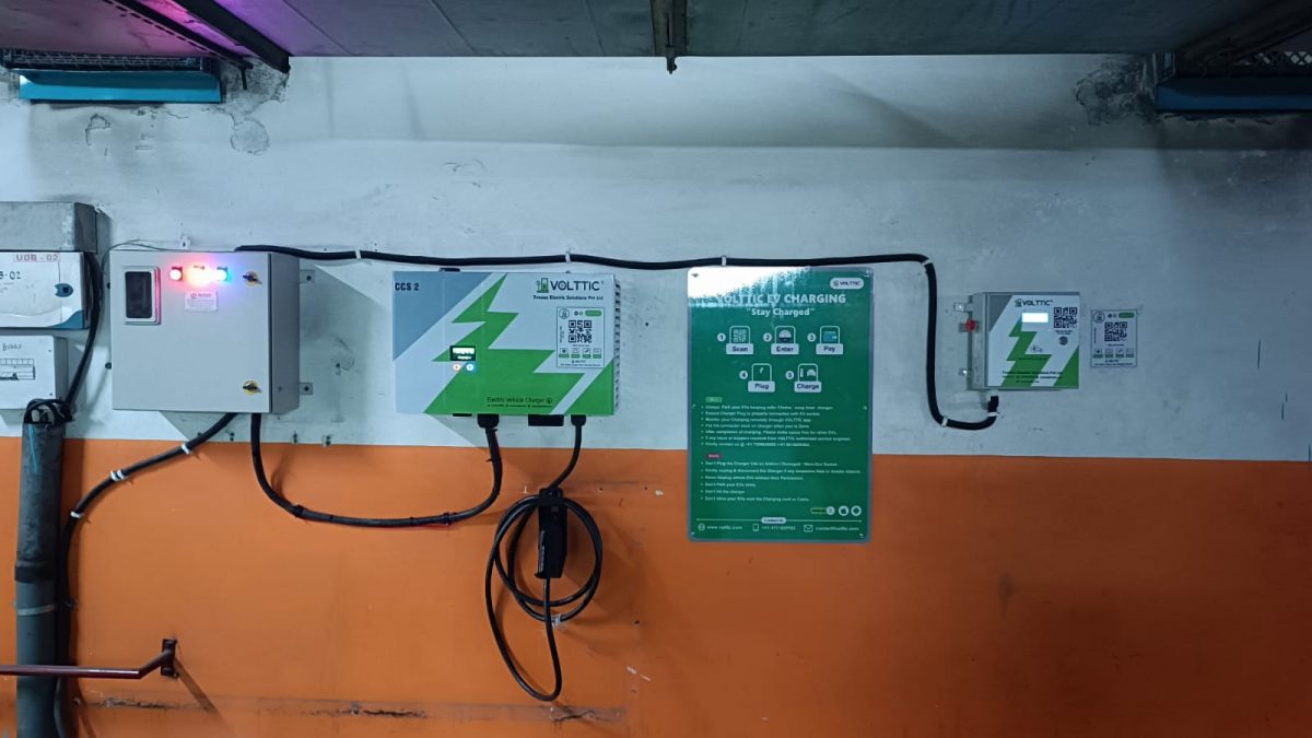 Volttic Installed AC & CCS2 DC fast chargers at ITPL Mall