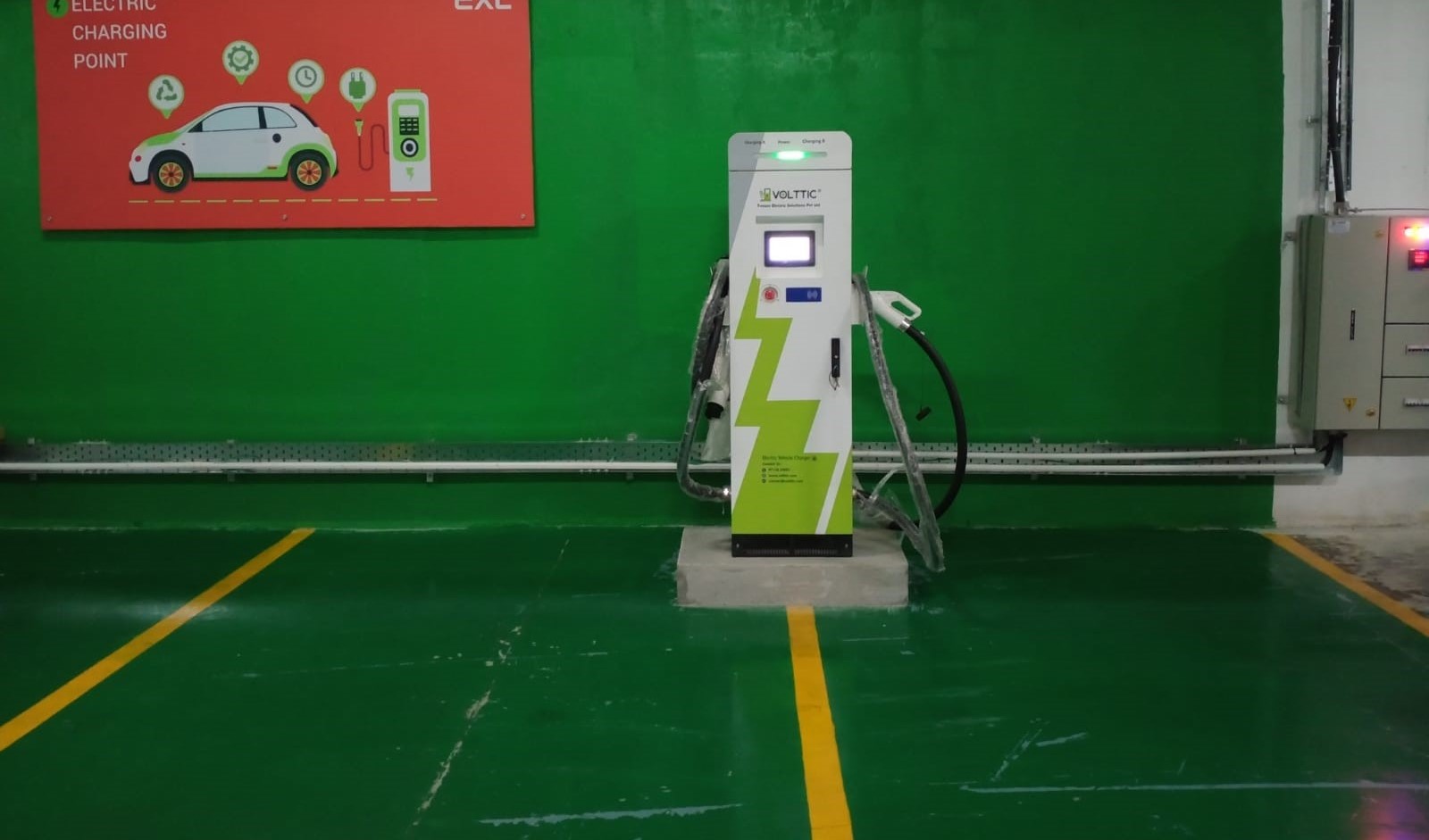 Volttic installed EV Charging stations for corporate client at Noida
