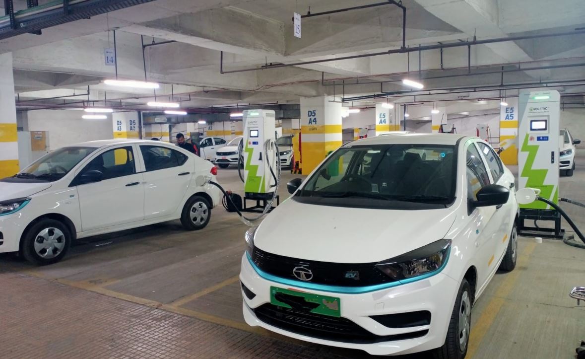 Volttic installed DC fast charging stations at Gurgaon Client Office